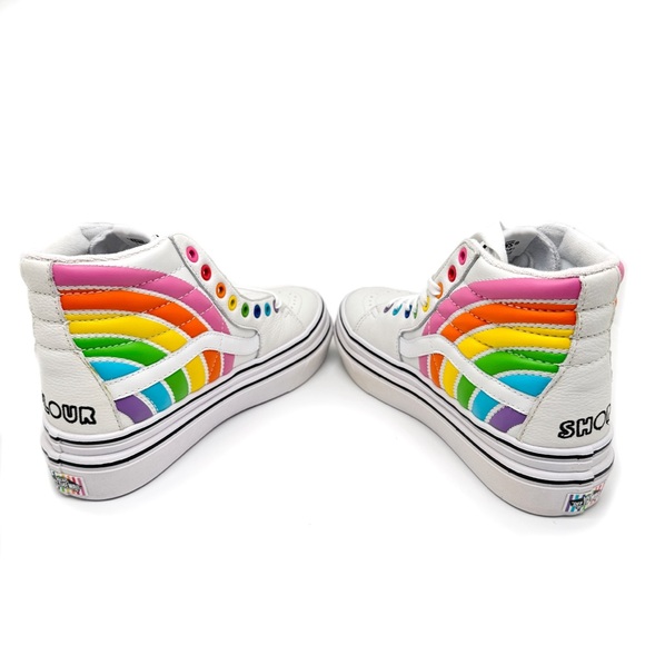 Vans Shoes - Vans Flour Shop x Super ComfyCush SK8-HI Rainbow Platform Sneakers Women’s 9